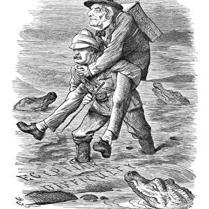 CARTOON: IMPERIALISM, 1884. Getting a Lift! or, The Grand Old Man of the (Red) Sea