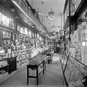 NYC: PENN STATION, c1910. A drug store in Penn Station in New York City. Photograph