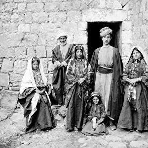 RAMALLAH: FAMILY, c1910. A Palestinian family in Ramallah. Photograph, c1910