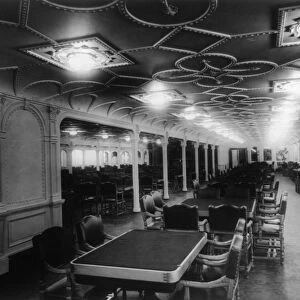 RMS OLYMPIC, c1911. The interior of the 1st class dining room on board the RMS