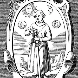 Swiss alchemist and physician. Woodcut, Dutch, 16th century