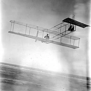 View of Wright Brothers glider at Kitty Hawk, North Carolina. Photograph, 1911