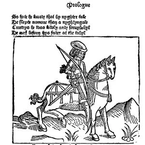 THE YEOMAN, 1484. Woodcut from the Prologue to Geoffrey Chaucers Canterbury Tales