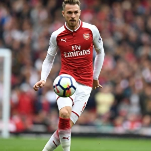 Aaron Ramsey: In Action for Arsenal Against Brighton & Hove Albion, Premier League 2017-18