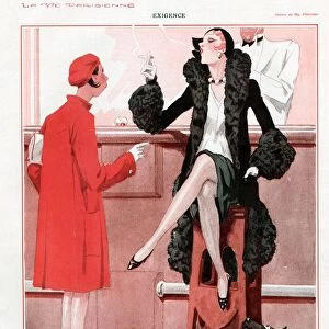 La Vie Parisienne 1929 1920s France cc women smoking bars dogs snobs womens coats