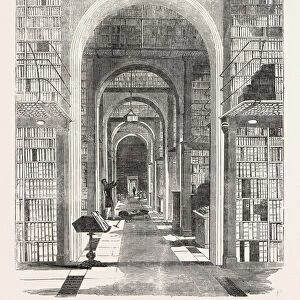 British Museum, the Royal or Kings Library, the Arched Room, London, Uk, 1851 Engraving