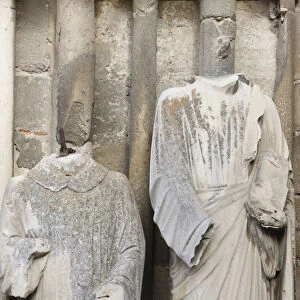 Disused sculptures in Longpont-sur-Orge basilica