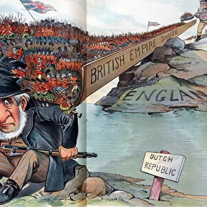 Too Much for Him with John Bull, cartoon, 1900