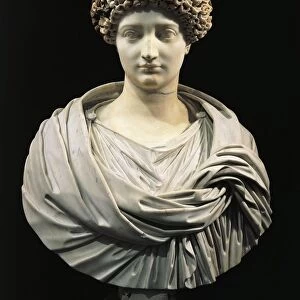 Marble bust of Julia, daughter of Emperor Augustus, wife of Marcellus, Agrippa and Tiberius