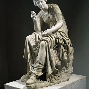 Marble statue of Muse Calliope
