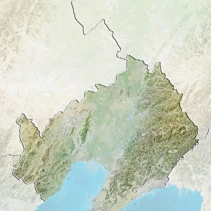 Province of Liaoning, China, Relief Map