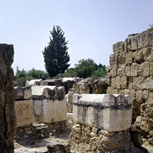 Tyre, Lebanon, sarcophagus at Roman necropolis