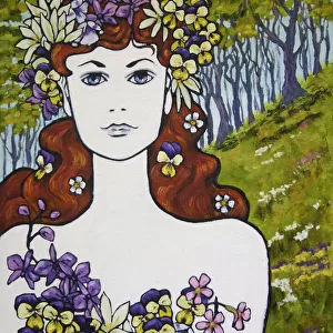 Goddess Flora as Young Woman Oil Painting