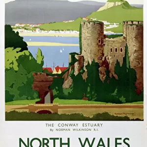 The Conway Estuary. North Wales, LMS poster, 1923-1947