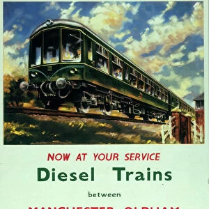 Now at you service - Diesel trains... BR (LMR) poster, 1950