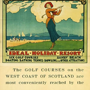 Troon, MR / GSWR poster, c 1910