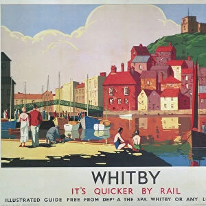 Whitby: Its Quicker By Rail, LNER poster, 1930s