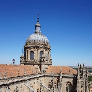 Cupola and Rooftop of the New Cathedral of Salamanca, Spain