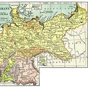Map of Germany 1889