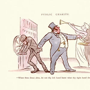 Victorian satirical cartoon, Public Charity