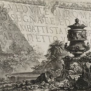 Views of Rome, drawn and engraved by Giambattista Piranesi, Artist Giovanni Battista Piranesi, Etcher Giovanni Battista Piranesi, Historic, digitally restored reproduction from an original of the time, 1760, Italy