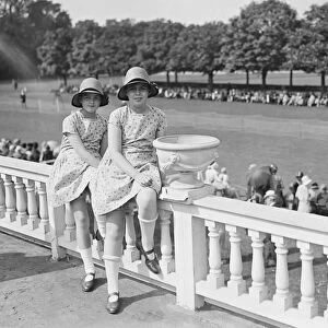 Polo at Ranelagh. The Misses Jane and Marjorie Leveson. 30 May 1928