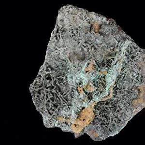 Chalcopyrite with Malachite, East Pool Mine, Illogan, Cornwall, England