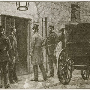 Arrival of Mr Parnell at Kilmainham Gaol, illustration from Cassell