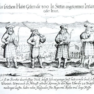 In Such Attire did 800 Irishmen (or Lunatics) Arrive in Stettin (engraving)