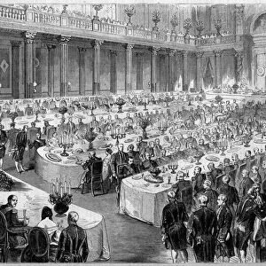 Banquet organized on 14 August 1859 by Napoleon III in the State Hall of the Denon