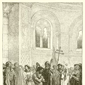 Baptism of Rollo the Pirate Chief (engraving)