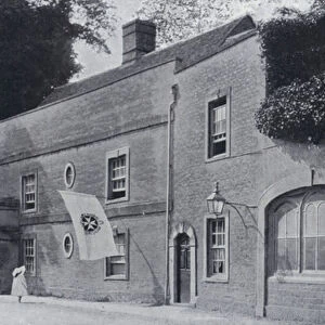 Chaucers House at Woodstock, which he occupied during the Reign of Edward III (b / w photo)