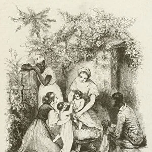 The childhood of Paul and Virginia (engraving)