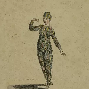 Costume design for the role of Papageno in the opera The Magic Flute