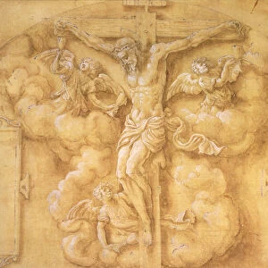 The Crucifixion, 1547 (pencil heightened with white on paper)
