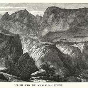 Delphi and the Castalian Fount (engraving)