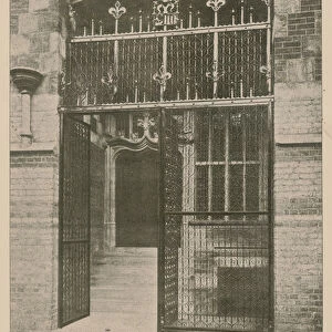 The gateway, Childrens Hospital, Finsbury; photograph (engraving)