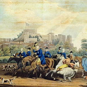 George III (1738-1820) Returning from Hunting, engraved by M. Dubourg, 1820 (aquatint)