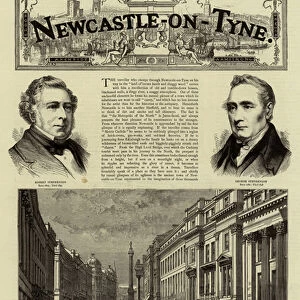 The George Stephenson Centenary, Newcastle Illustrated (engraving)