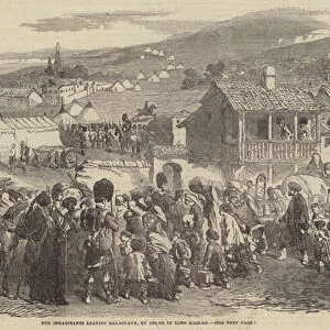 The Inhabitants leaving Balaclava, by Order of Lord Raglan (engraving)