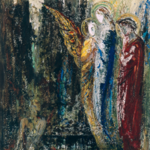 Job and the Angels, c. 1890 (w / c on paper)