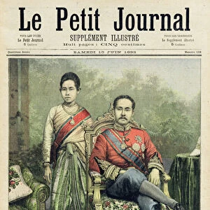 The King and Queen of Siam, illustration from Le Petit Journal, 10th June 1893
