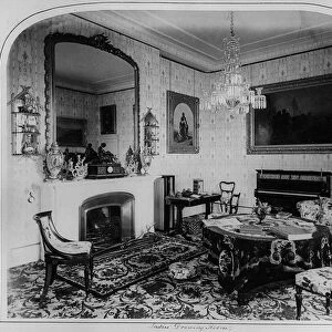 The Ladies Drawing Room, Osborne House (b / w photo)