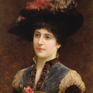 Lady in a Hat, 1887 (oil on panel)
