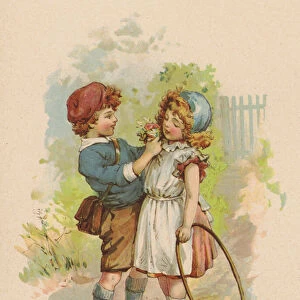 There Was A Little Boy And A Little Girl (chromolitho)