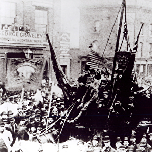 London Dock Strike, 1889 (b&w photo)