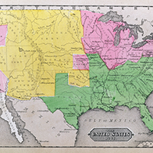 Map of the United States in 1861, from Our Whole Country: The Past and Present