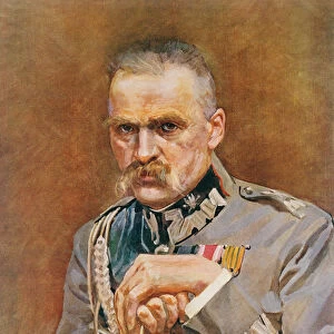 Marshal Joseph Pilsudski (1867-1935) (colour litho)