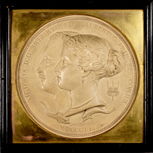 Model for official prize medals of the Great Exhibition, 1851 (plaster)