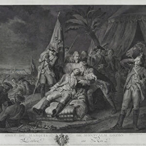 Mort Du Marquis de Montcalm Gozon (engraving)
